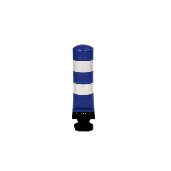 Horizont Leitboy bollard, modrý s bielymi pruhmi
