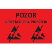 Tabuľka plastová označujúca výstup z ESD-EPA priestoru (Slovenská) 200x300x2mm