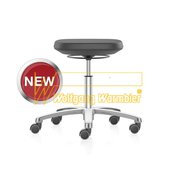 Warmbier ESD laboratórna stolička, triedy 3 (ISO14644-1), čierna